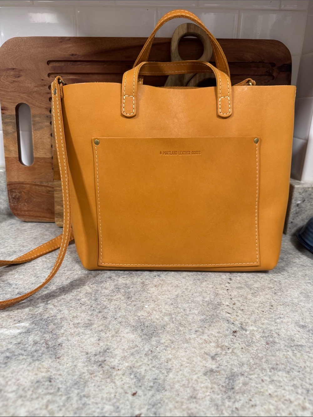 Portland Leather Medium Crossbody Tote Unicorn!